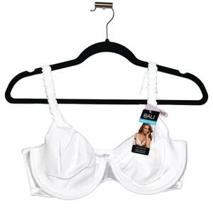 Bali Intimates White Bra w Lace 36D NWT